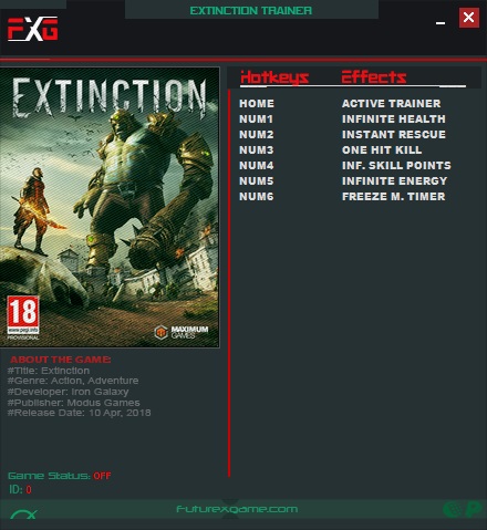 Extinction v1.0 (64Bits) Trainer +6